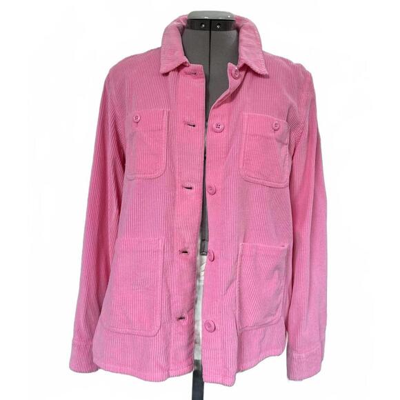 J. Crew Jackets & Blazers - J.Crew Pink Corduroy Button-Up Jacket for Women Size Medium
